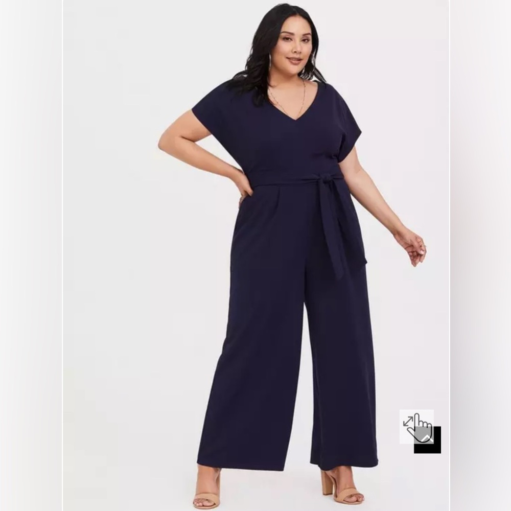 Connected Apparel Navy Jumpsuit